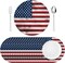 100 Pcs 4th of July Paper Placemats 13 Inch Patriotic Round Table Mats Star USA Flag Disposable Placement Red White and Blue Tablemats Mats for Table Setting Independence Day Party Supplies